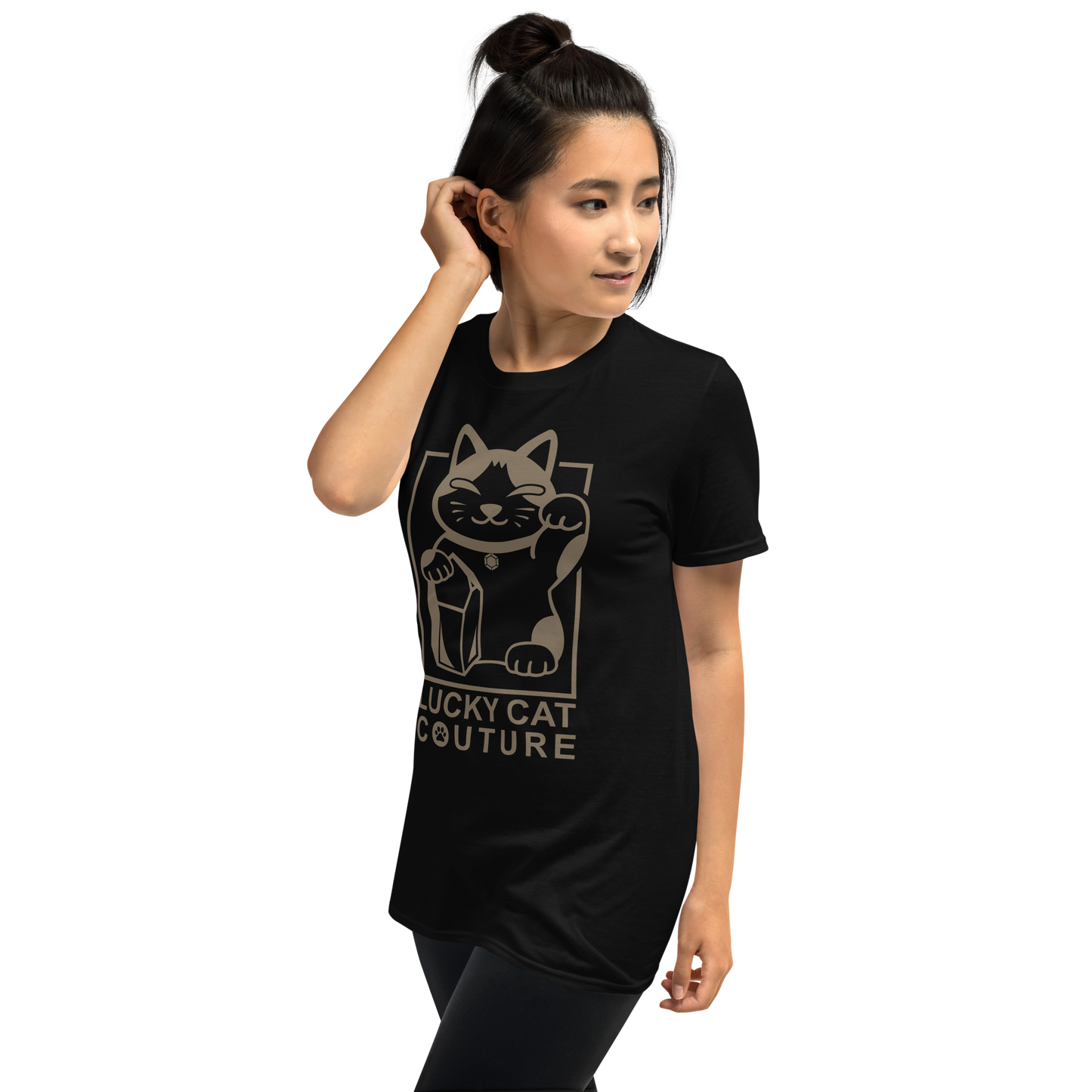 Black Lucky Cat Couture Tee