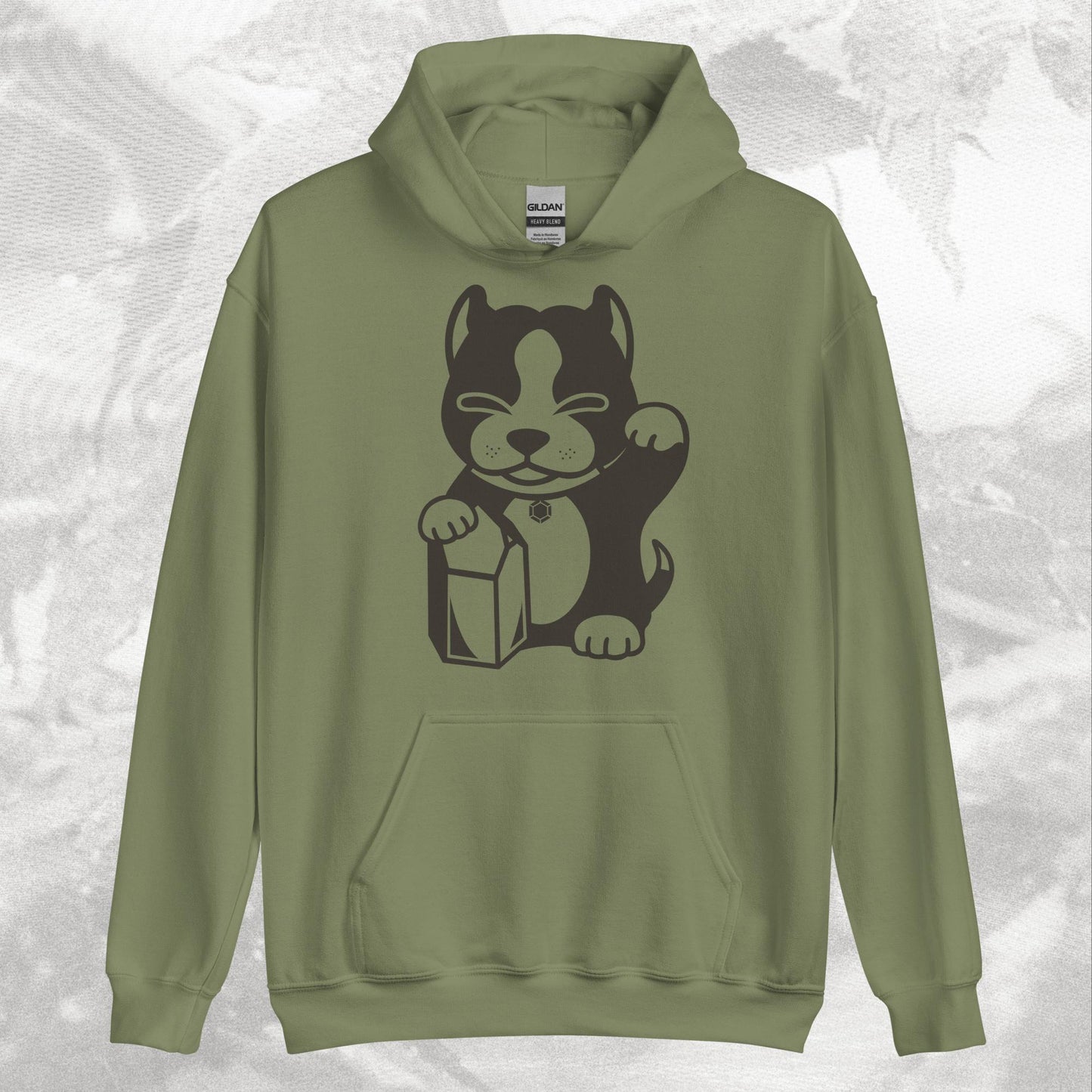 Army Green Lucky Dog Hoodie