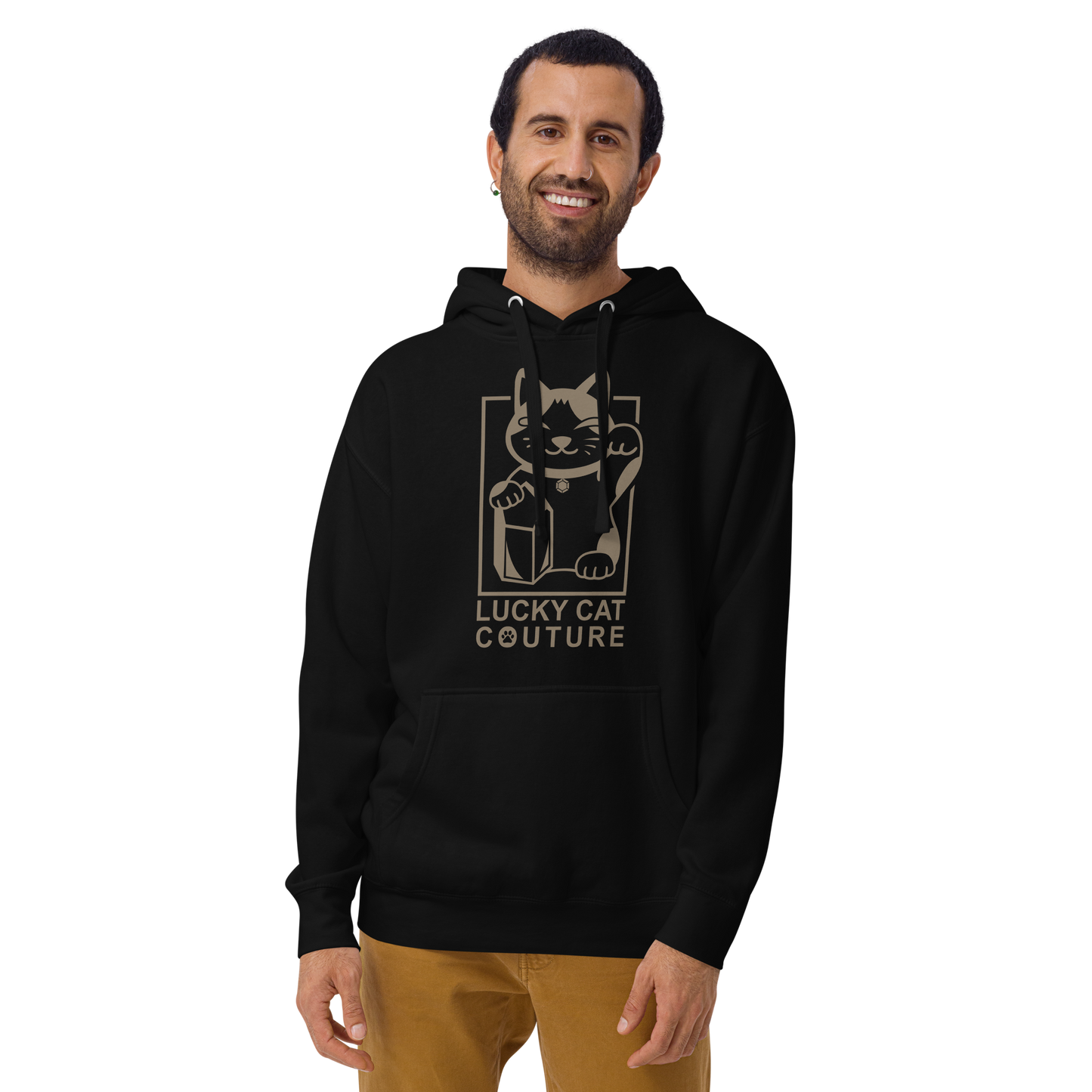 Black Lucky Cat Couture Hoodie