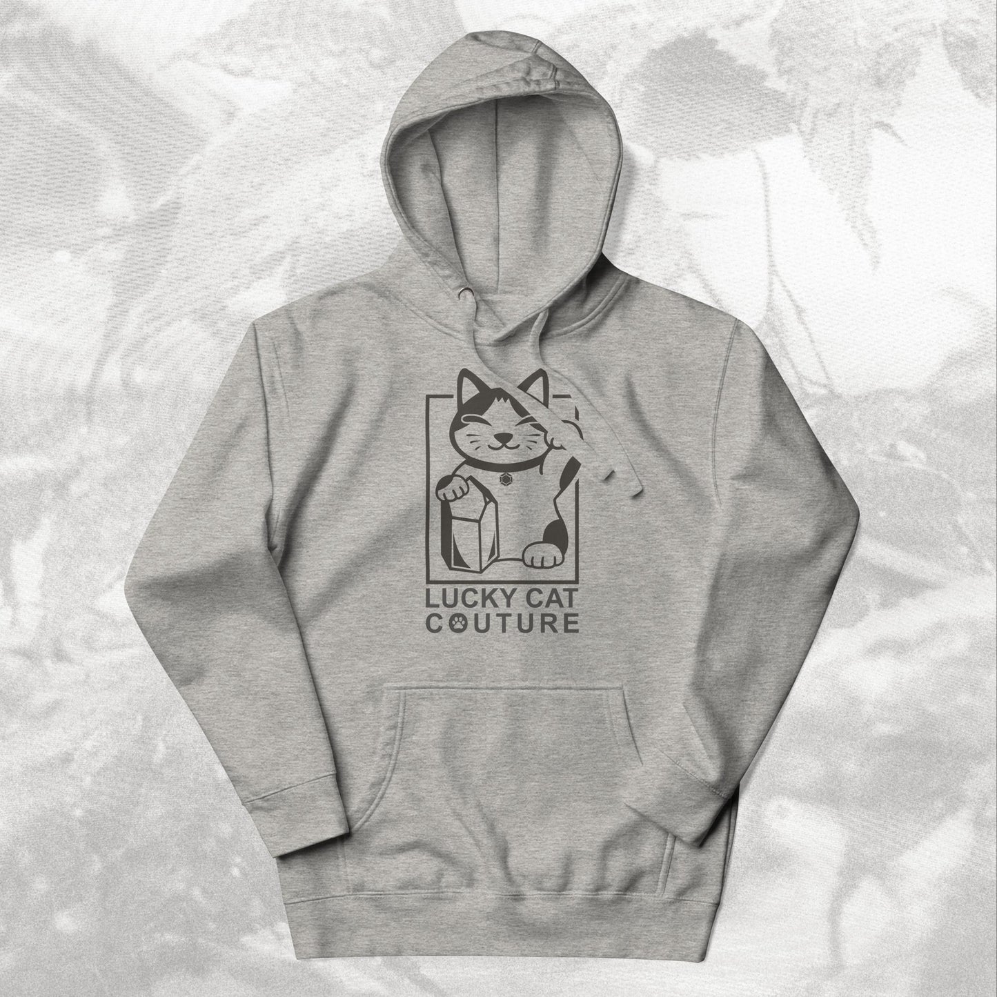 Light Grey Lucky Cat Couture Hoodie
