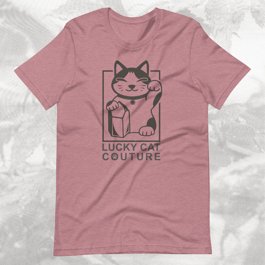 Heather Mauve Lucky Cat Couture Tee