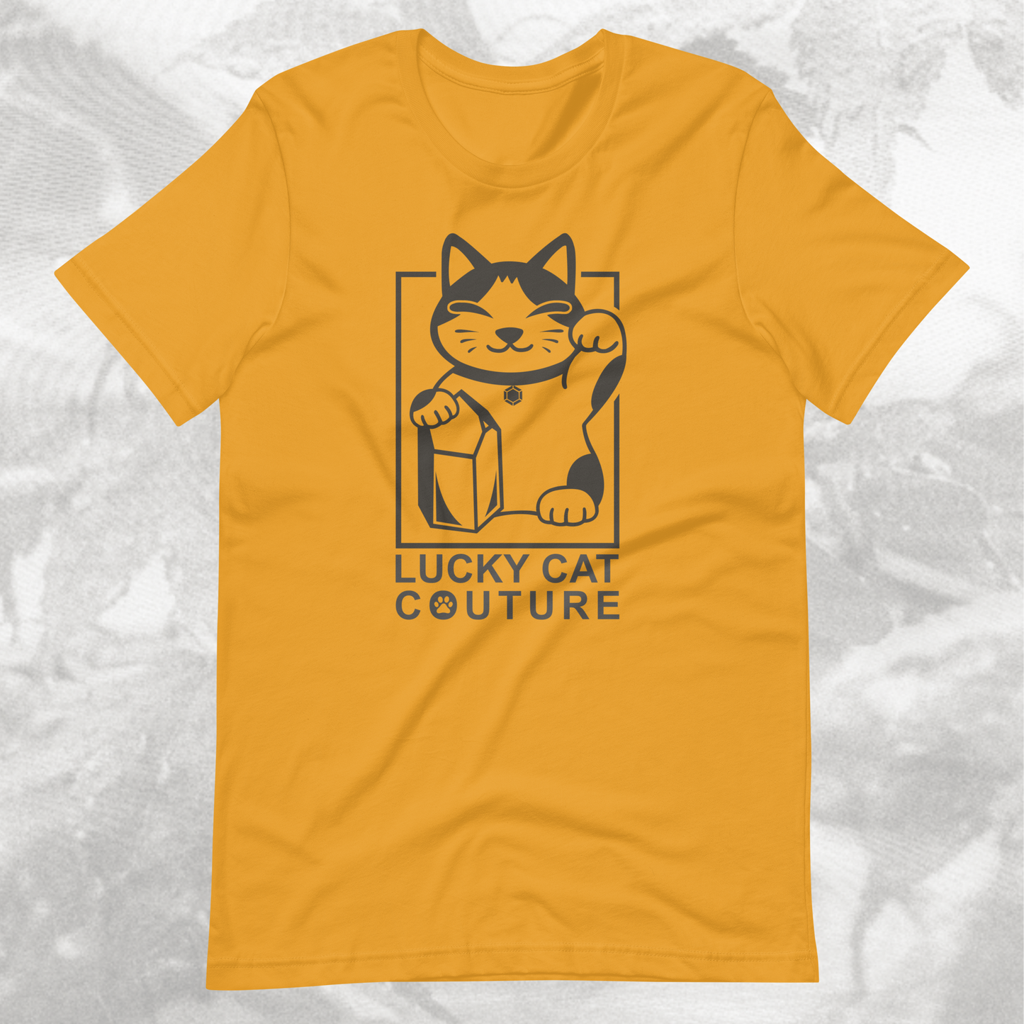 Deep Yellow Lucky Cat Couture Tee